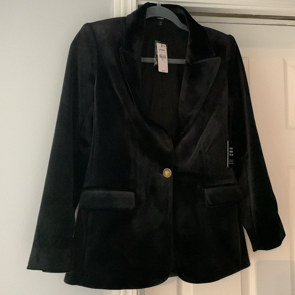 Express Velvet One Button Blazer - Picture 5 of 8